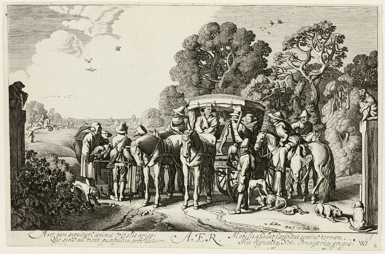 Lucht, plaat twee uit De vier elementen door Jan van de Velde II