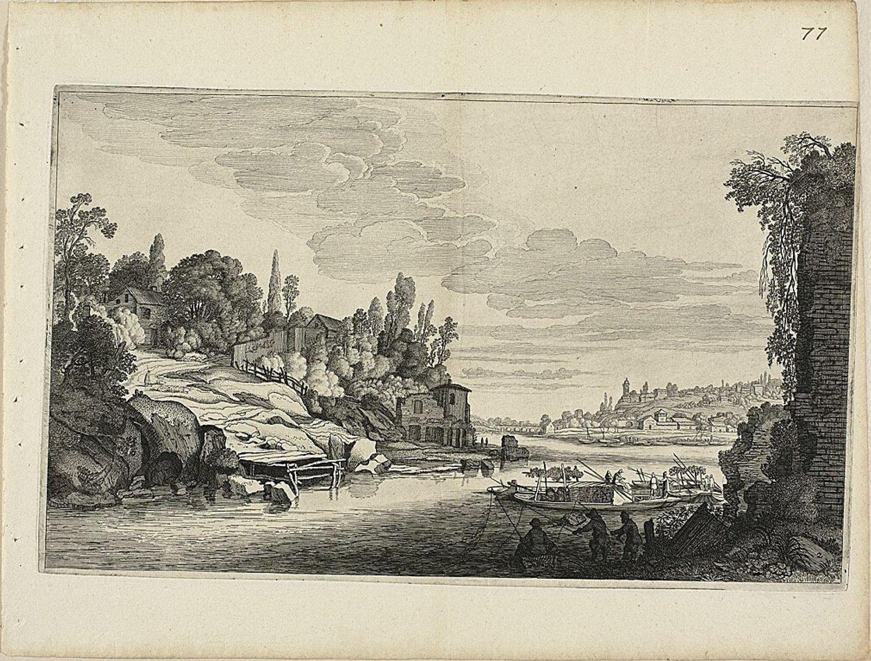 Rivierlandschap door Jan van de Velde II