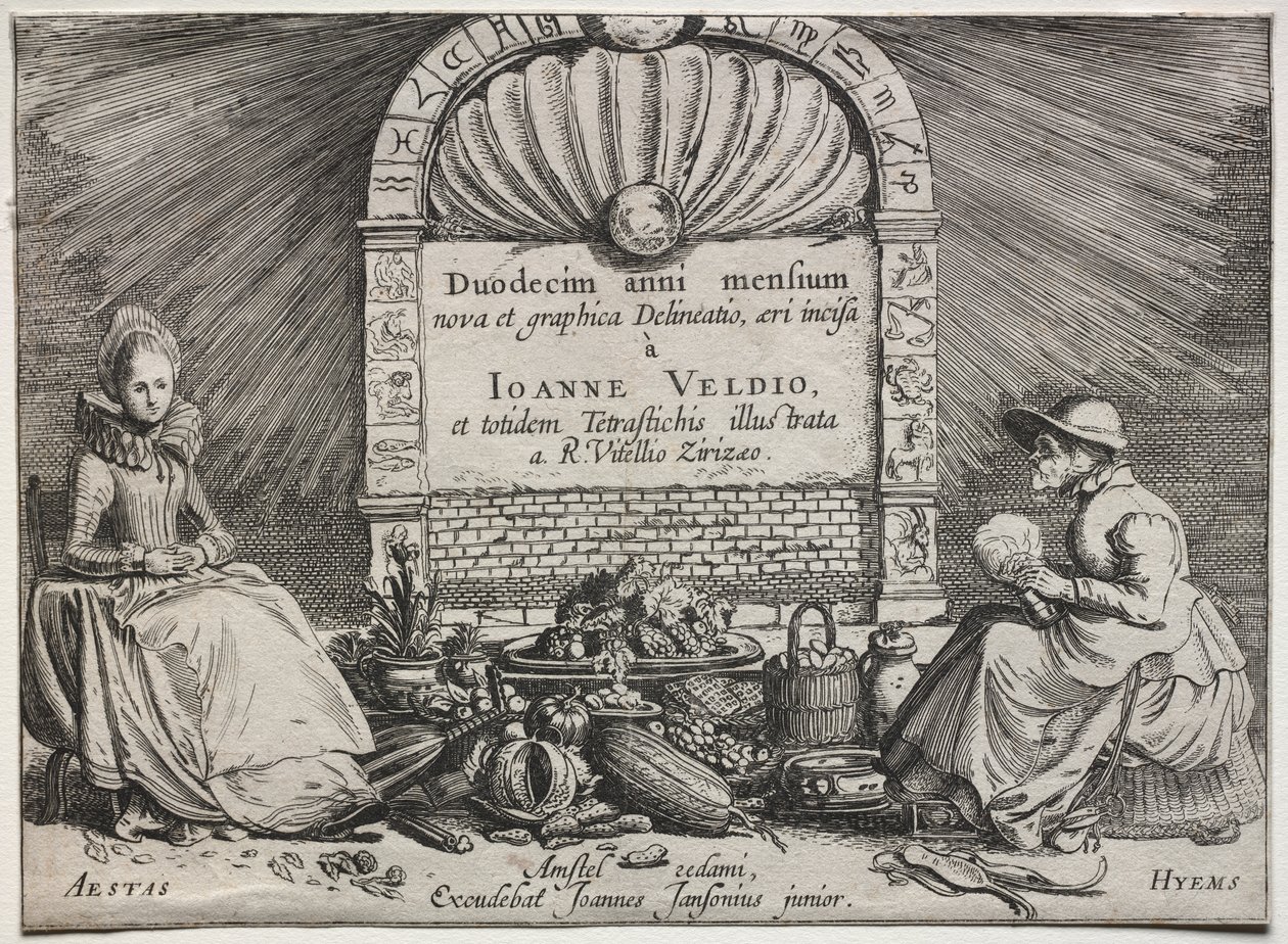 De Twaalf Maanden: Titelpagina door Jan van de Velde II