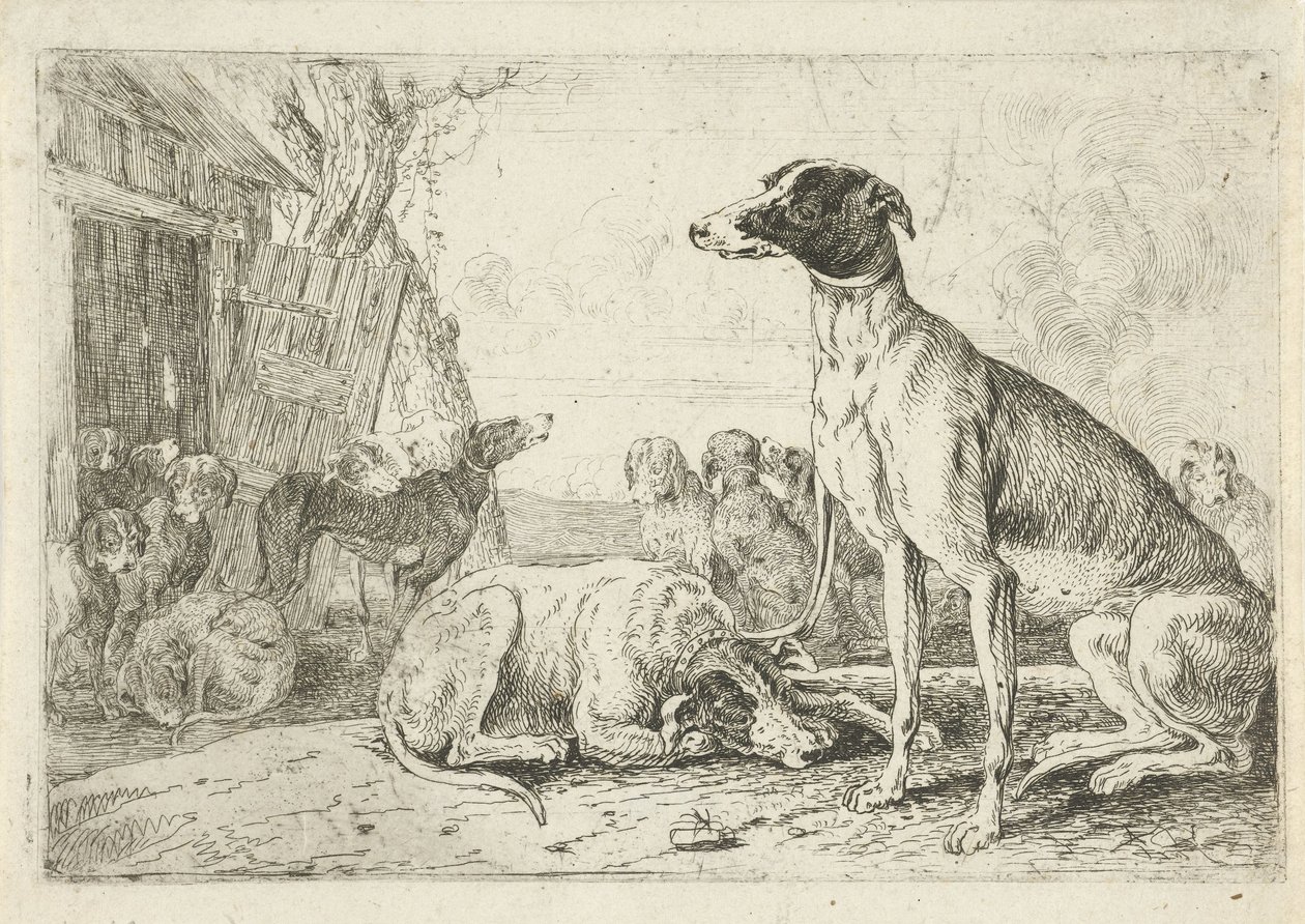 Hondenkennel door Jan van den Hecke