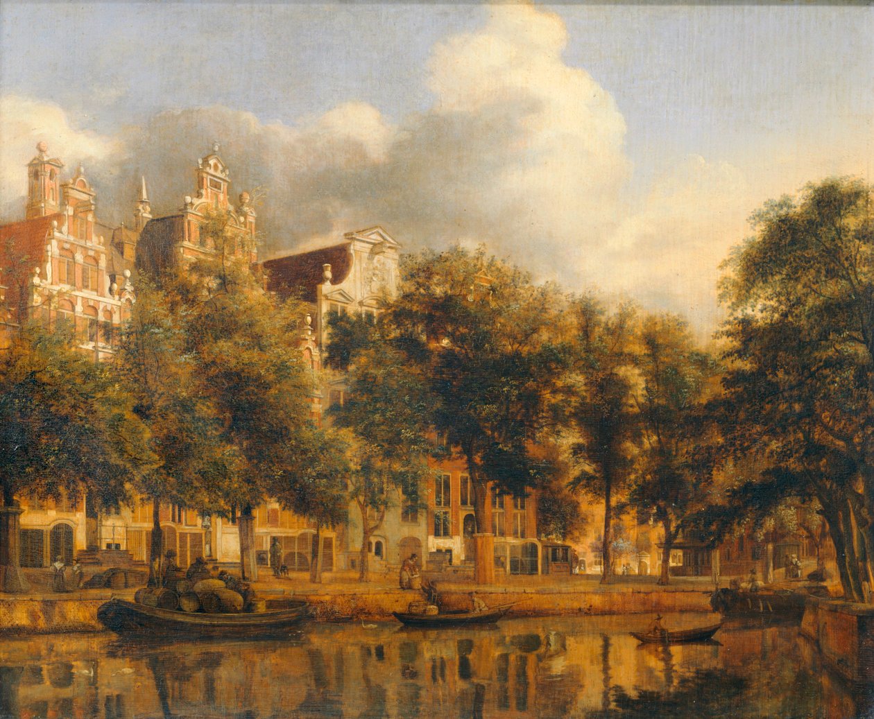 Le Herengracht à Amsterdam - The Herengracht in Amsterdam, about 1668/1674 ... door Jan van der (manner of) Heyden