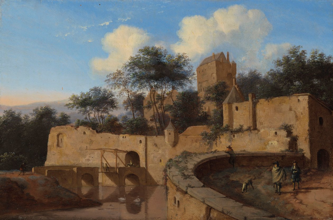 Een capriccio van Arnhem door Jan van der Heyden