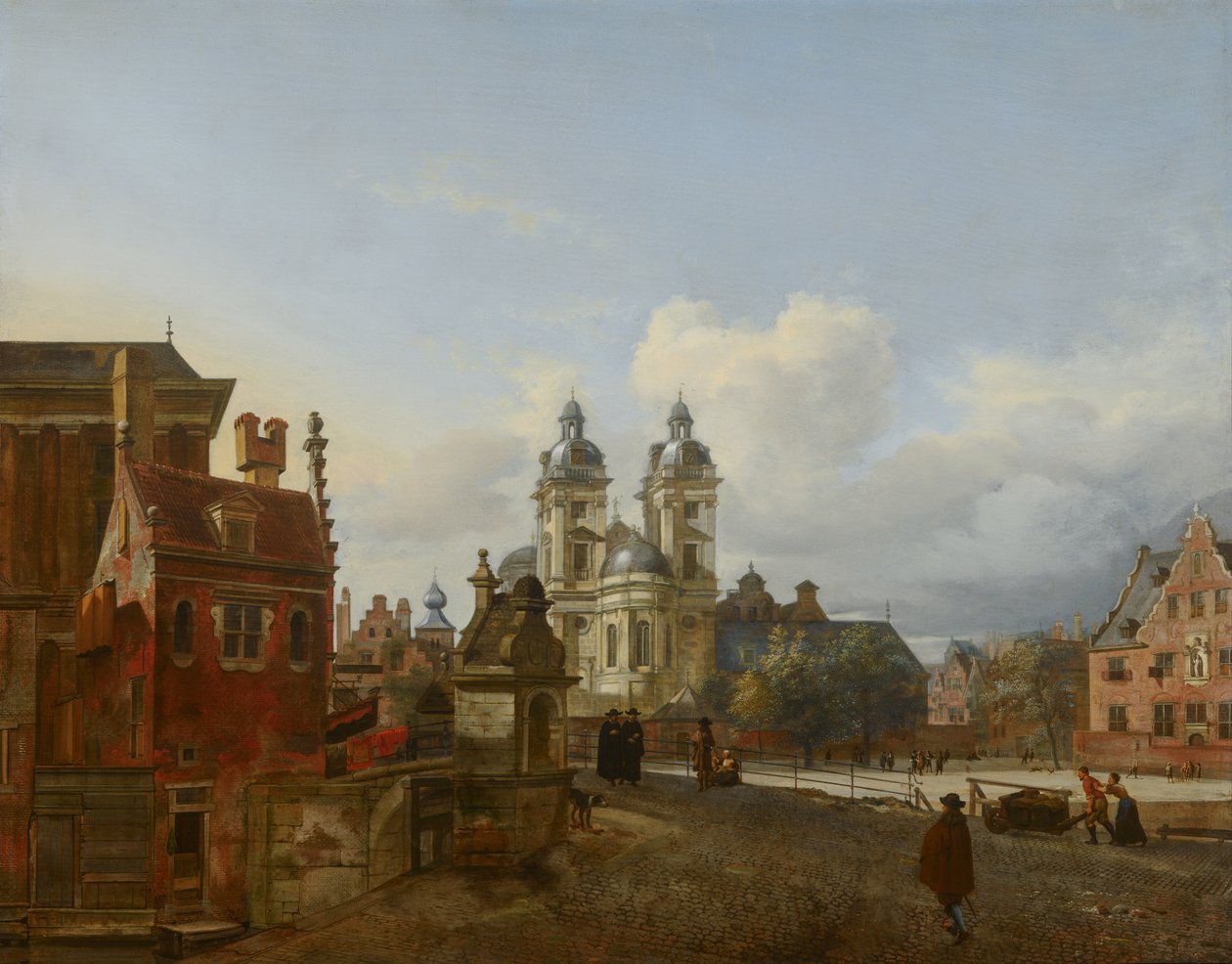 De Andreaskerk in Düsseldorf door Jan van der Heyden