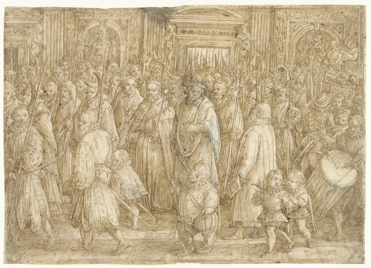 Terugkeer van groothertog Cosimo I van Toscane naar zijn paleis door Jan van der Straet