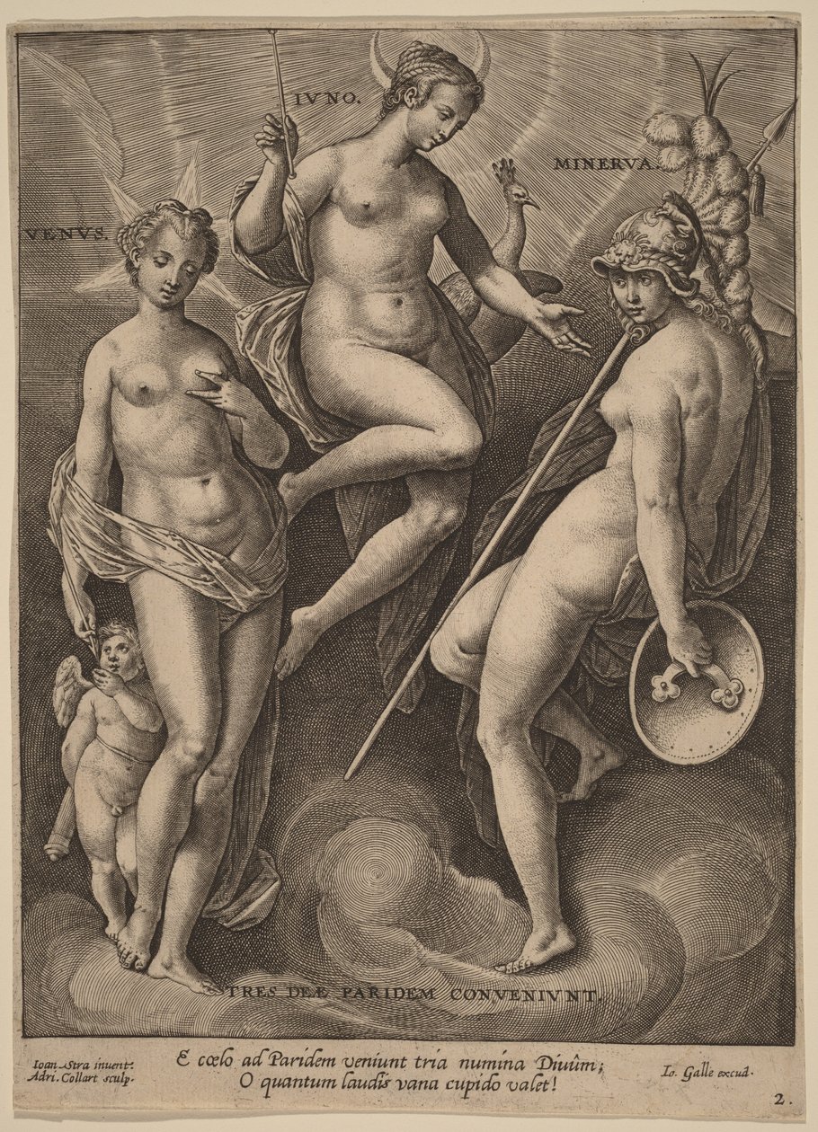 Venus, Juno en Minerva door Jan van der Straet