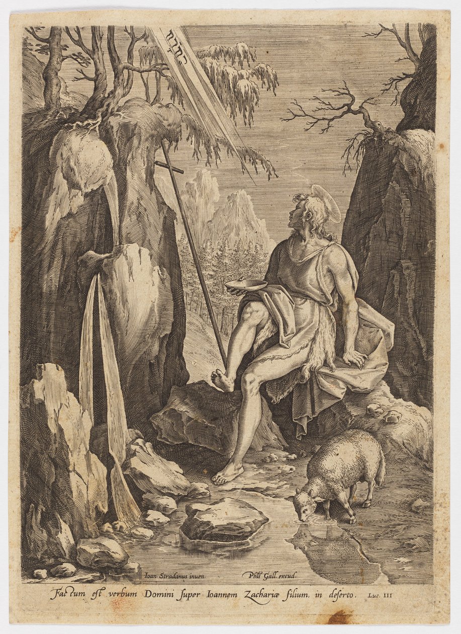 St. Johannes de Doper in de Wildernis door Jan van der Straet, called Stradanus
