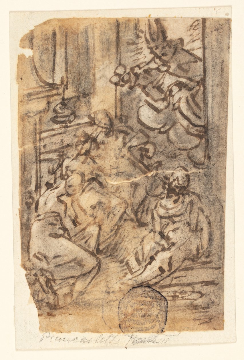 Studie voor een Compositie door Jan van der Straet, called Stradanus