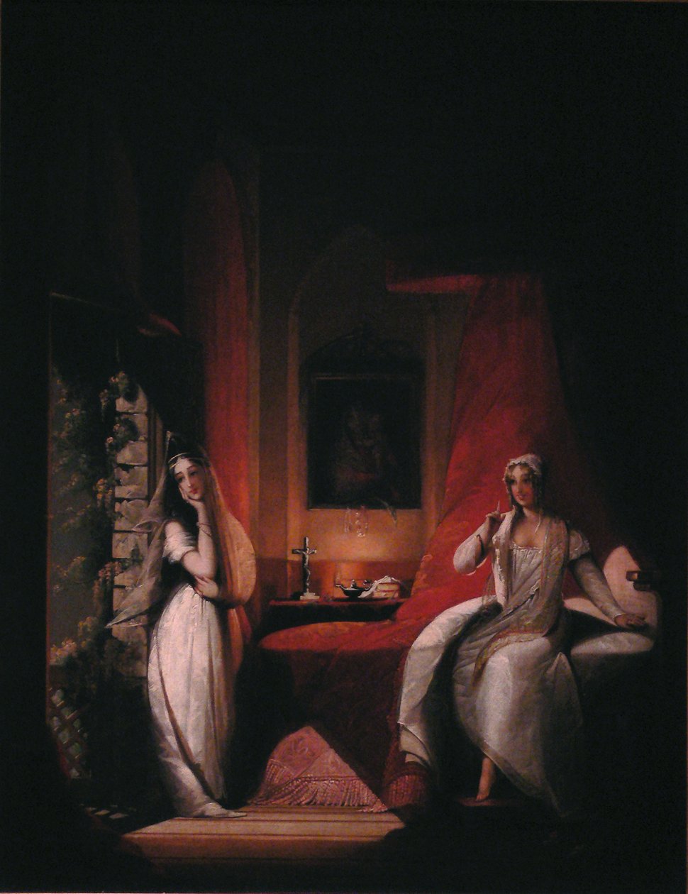 Een scène uit de roman "A Sentimental Journey Through France and Italy" van Laurence Sterne. door Jane Stuart