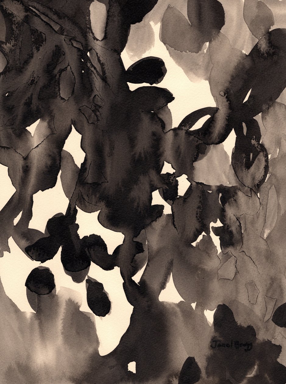 Bladeren Abstract in Inkt, ca. 2019 door Janel Bragg