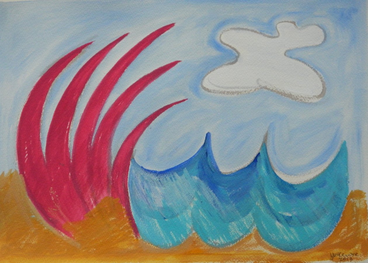 Wormiston zee door Janet McKenzie