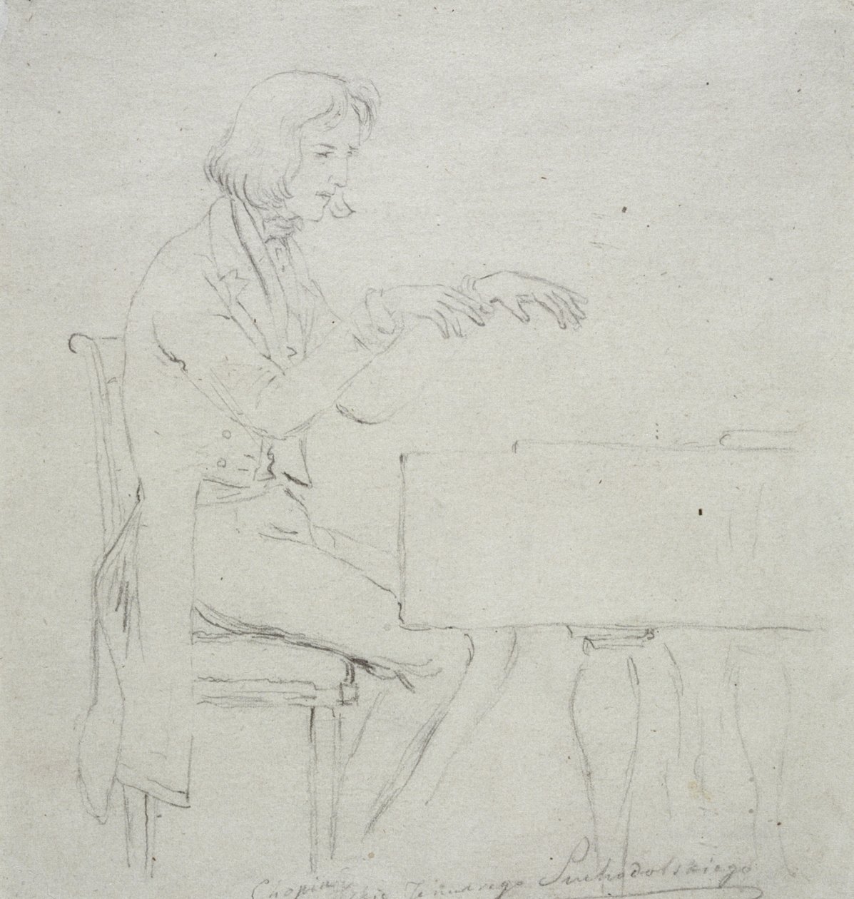 Frederic Chopin (1810-49) aan de Vleugel door January Suchodolski