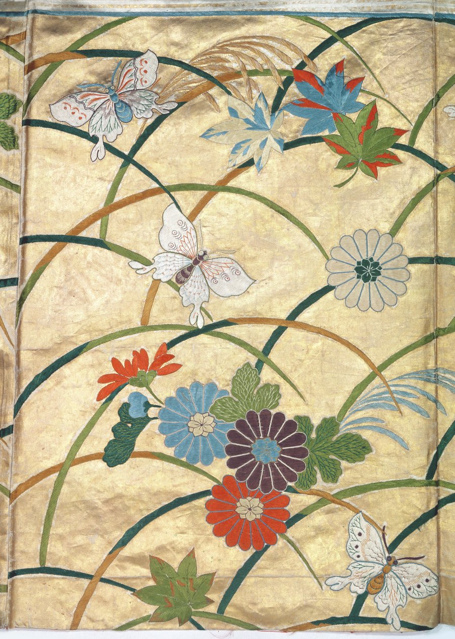 Noh-gewaden (detail) door Japanese School