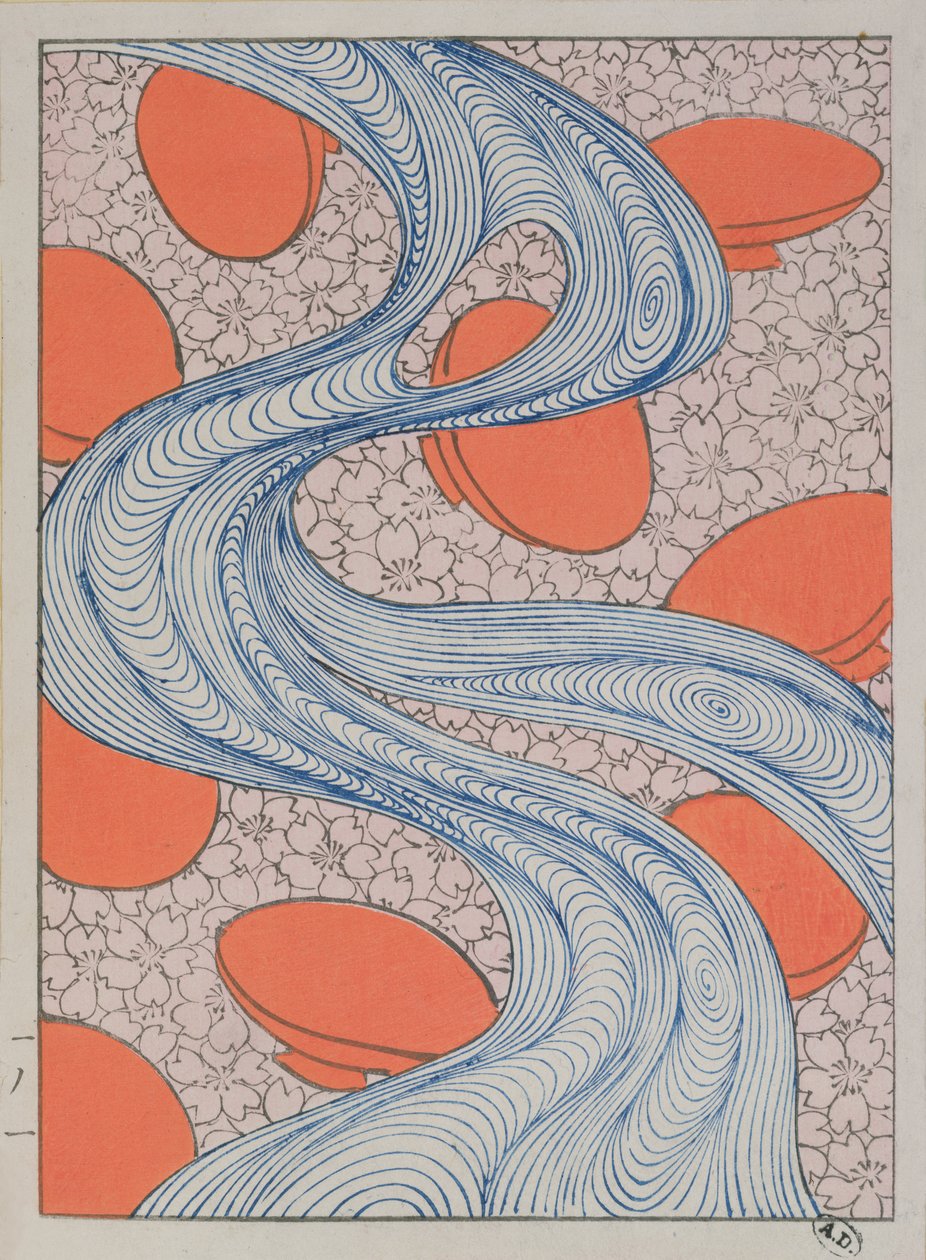 Stofontwerp, eind negentiende eeuw door Japanese School