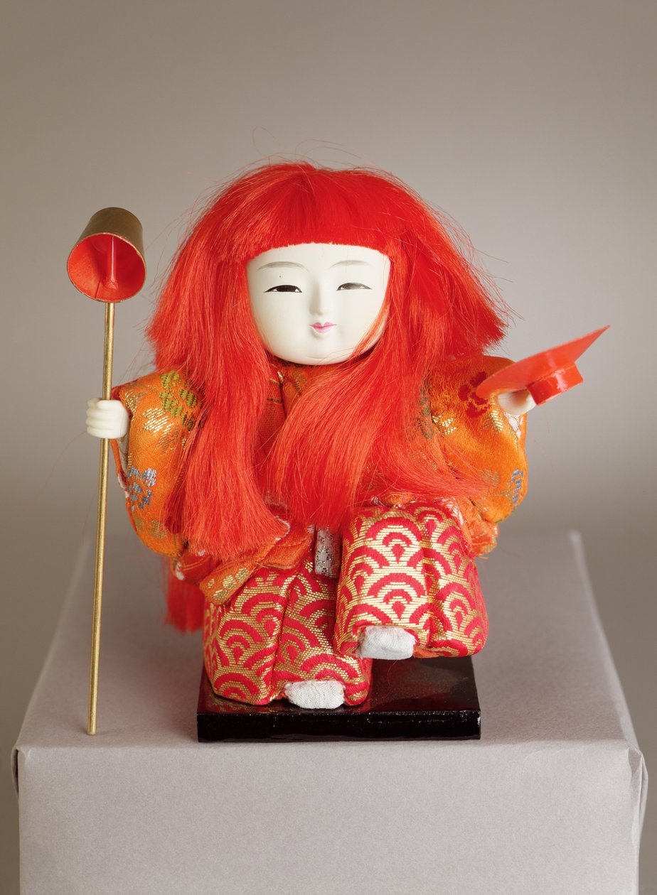 Festivalpop van een dienaar met een pollepel en schaal door Japanese School
