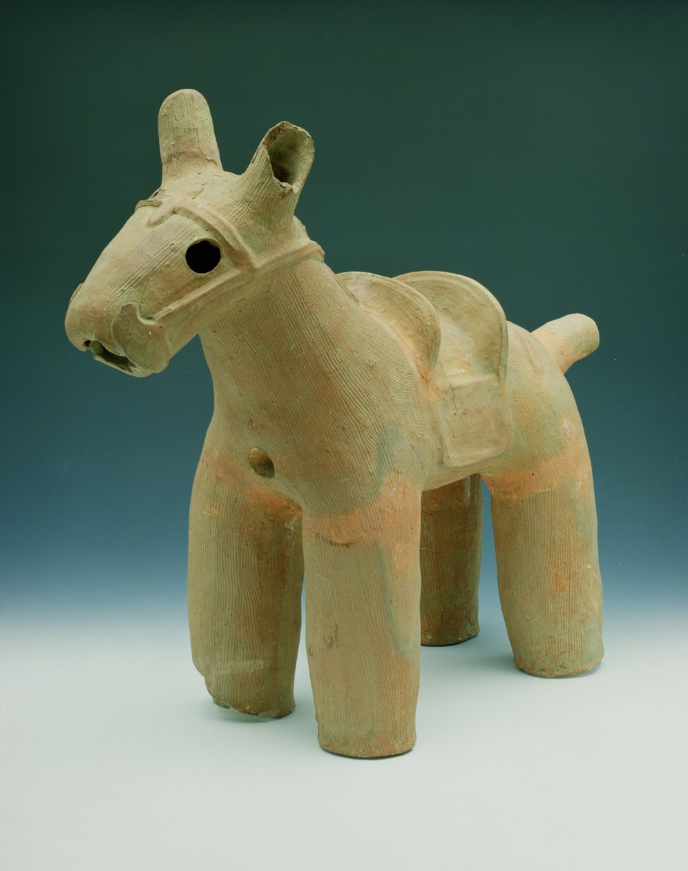 Haniwa Paard, gevonden rond Funuli, Boshu provincie, Osato district, Dolmen periode door Japanese School