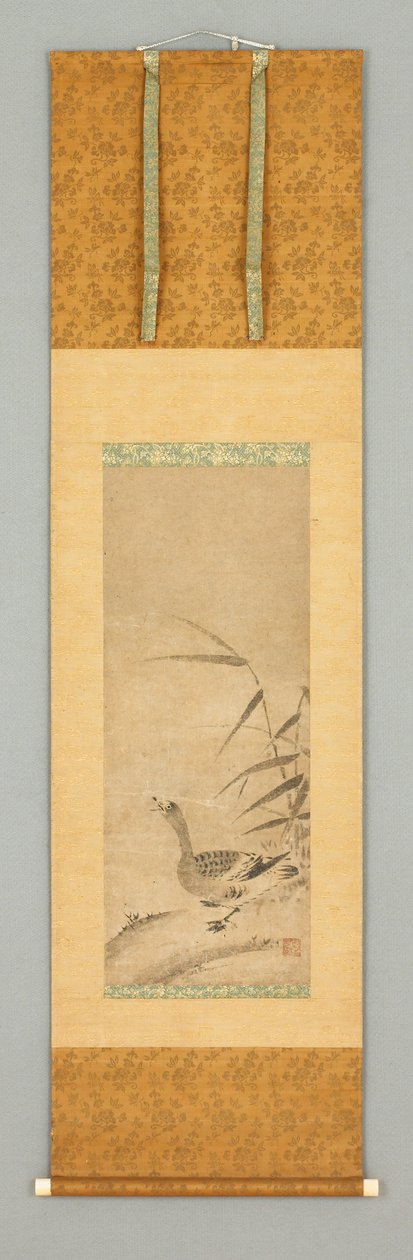 Riet en wilde gans, eind 15e - begin 16e eeuw (inkt op papier, ivoor) door Japanese School