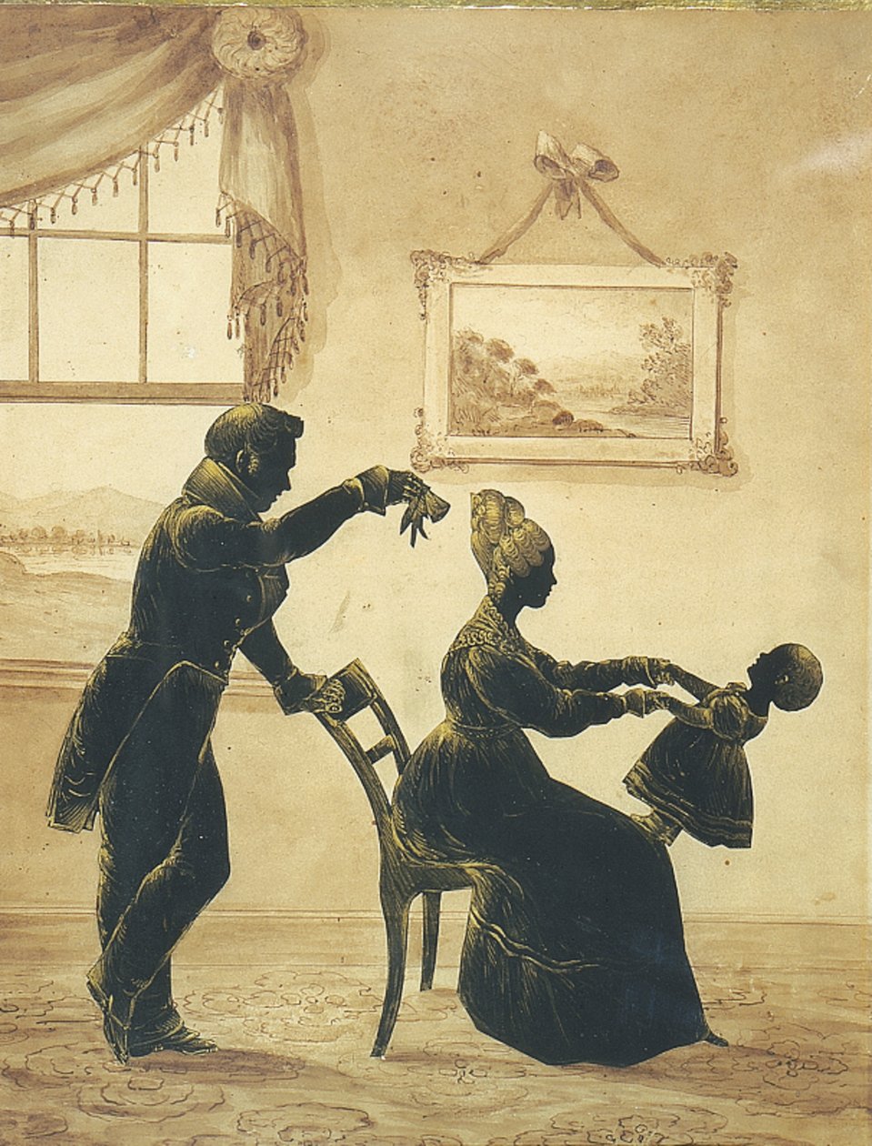 Silhouet van een jong gezin door Jarvis F. Hanks