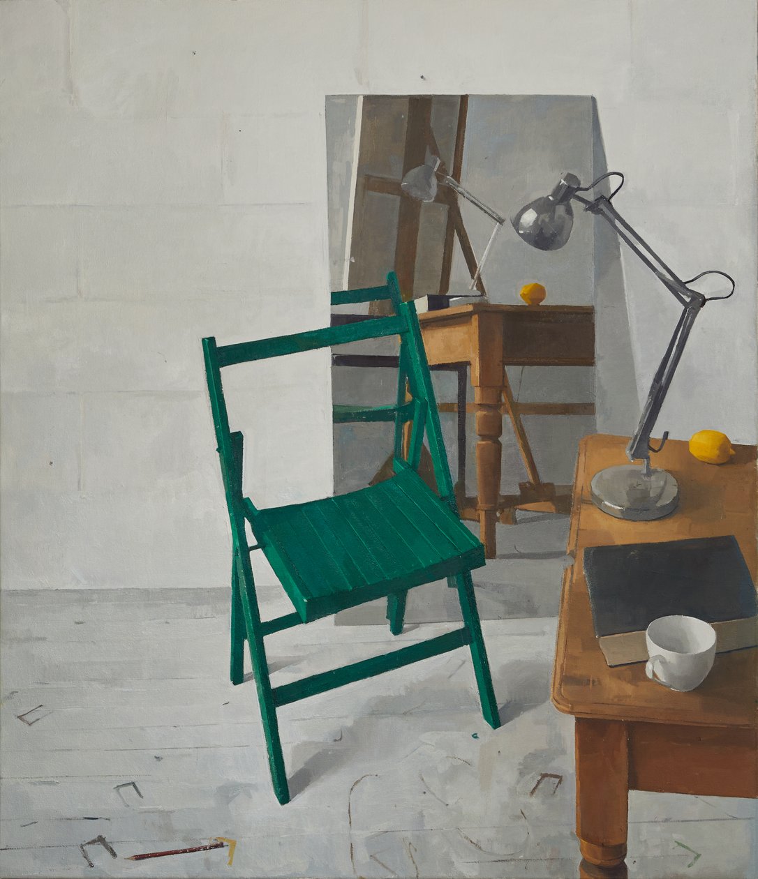 Studio Interieur, 2016 (olieverf op doek) door Jason Line