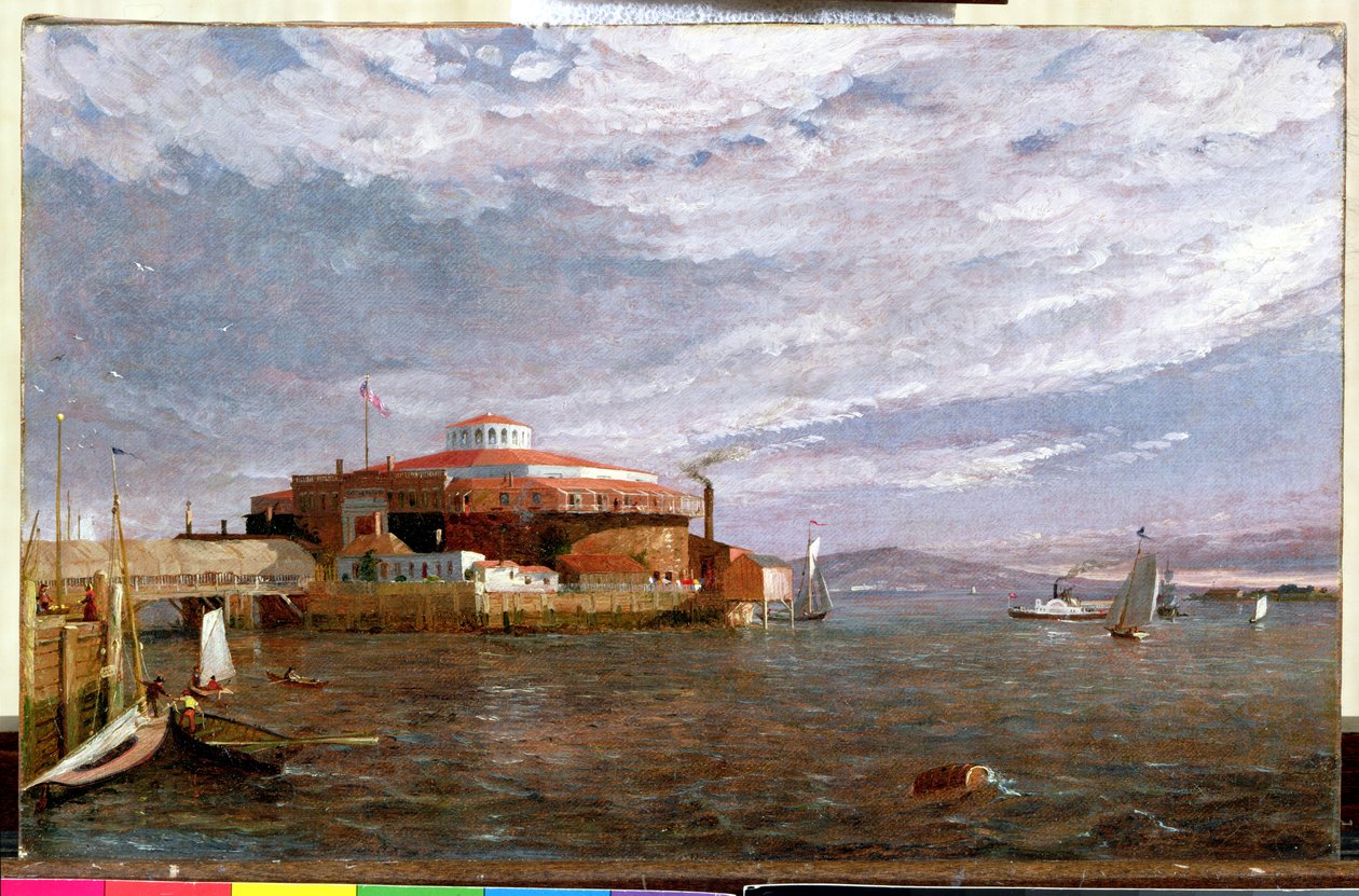 Castle Garden Dag, 1851 door Jasper Francis Cropsey