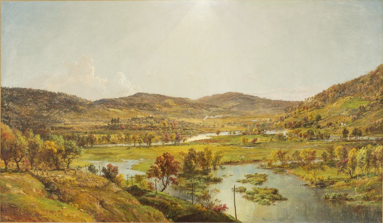 Sidney Plains, waar de Susquehanna en de Unadilla samenvloeien door Jasper Francis Cropsey