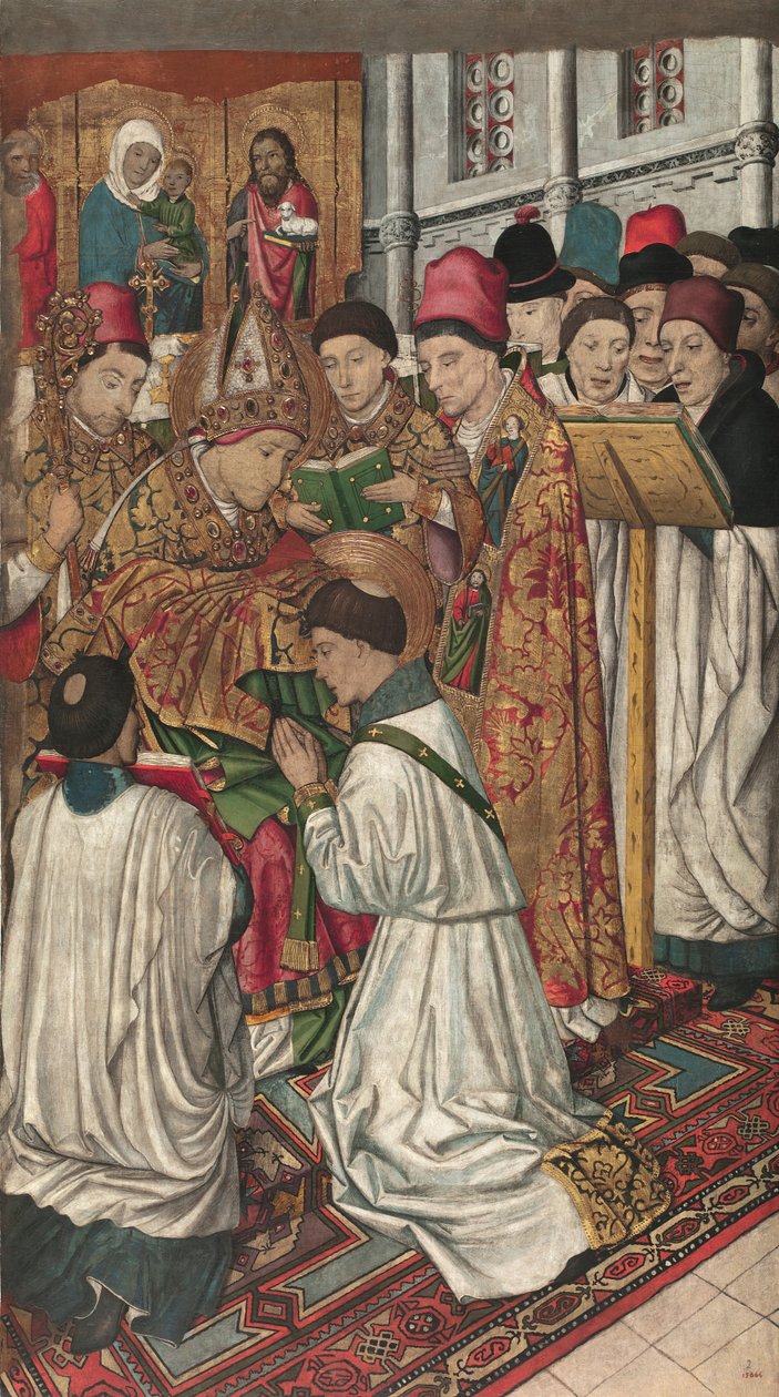 Sint Vincentius Gewijd door Sint Valerius door Jaume Huguet