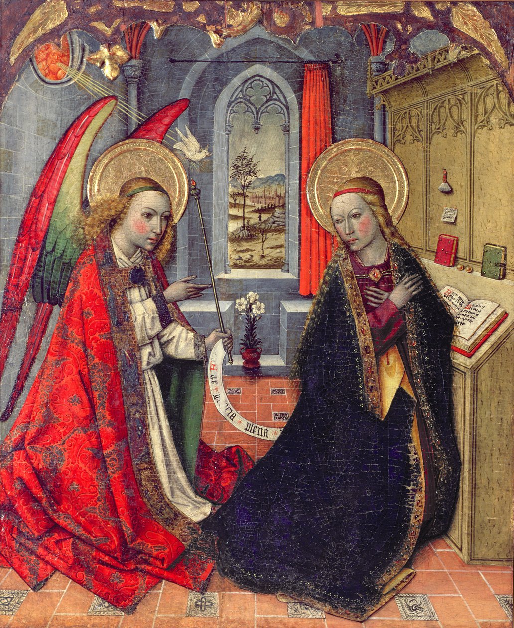 De Annunciatie, 15e eeuw door Jaume Huguet