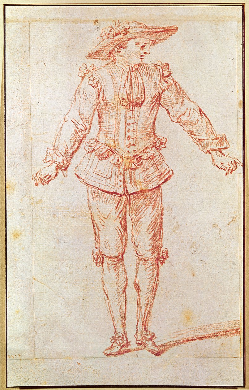 Een danser van de Parijse Opera door Jean Antoine Watteau