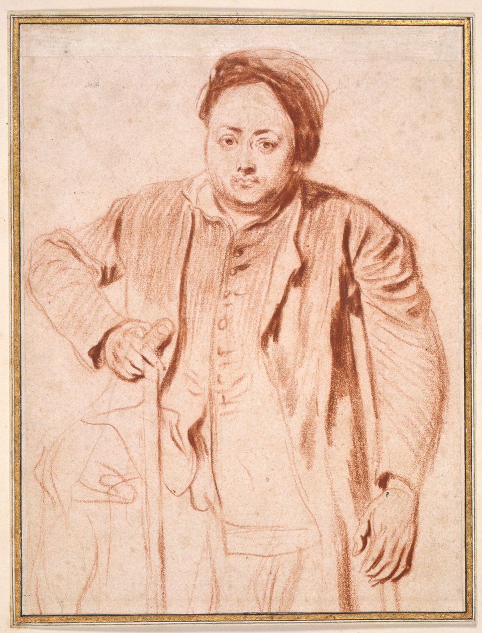 Portret van Antoine de la Roque door Jean Antoine Watteau