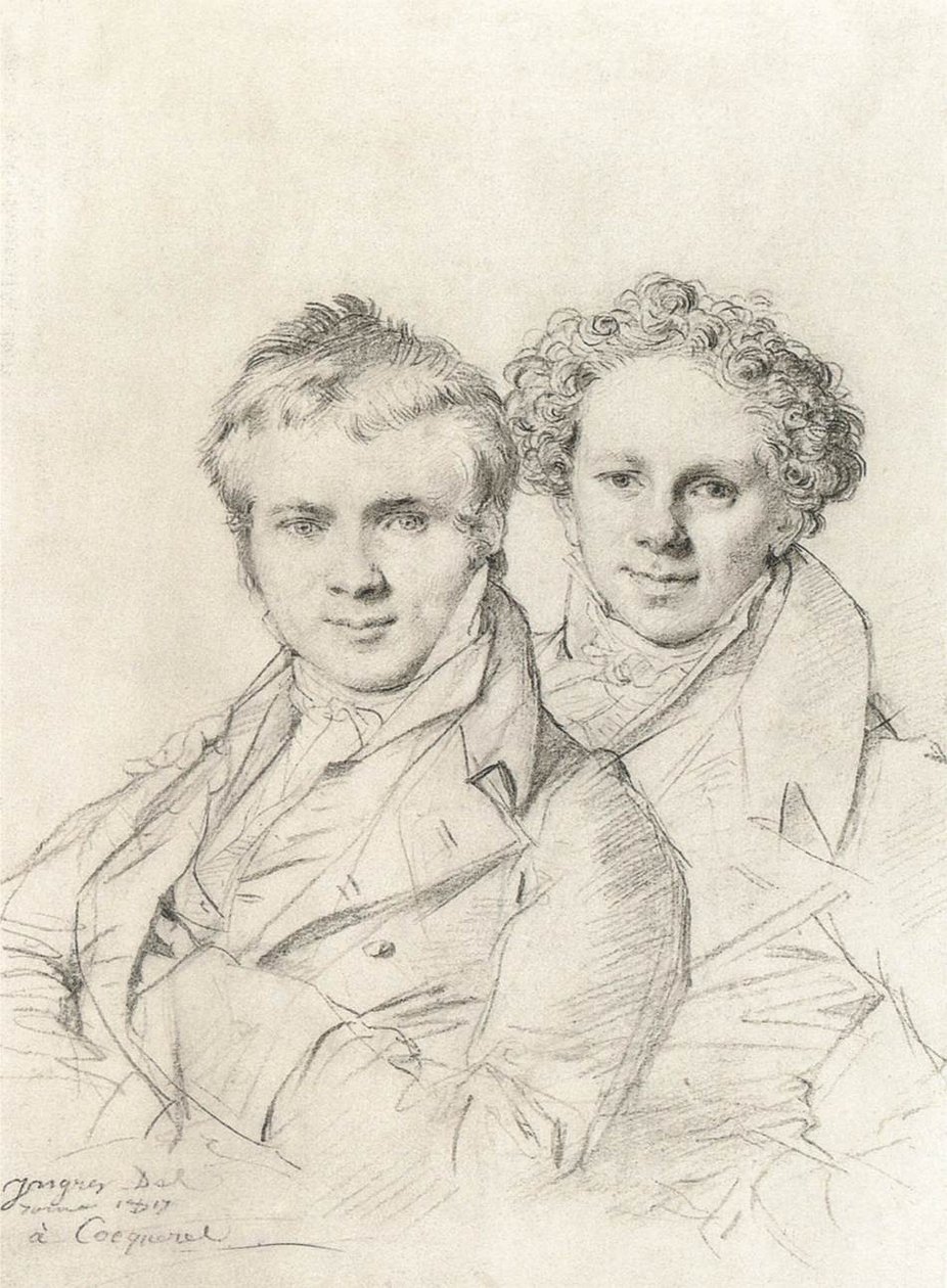 Dubbelportret van Otto Magnus von Stackelberg en Jacob Linckh door Jean Auguste Dominique Ingres