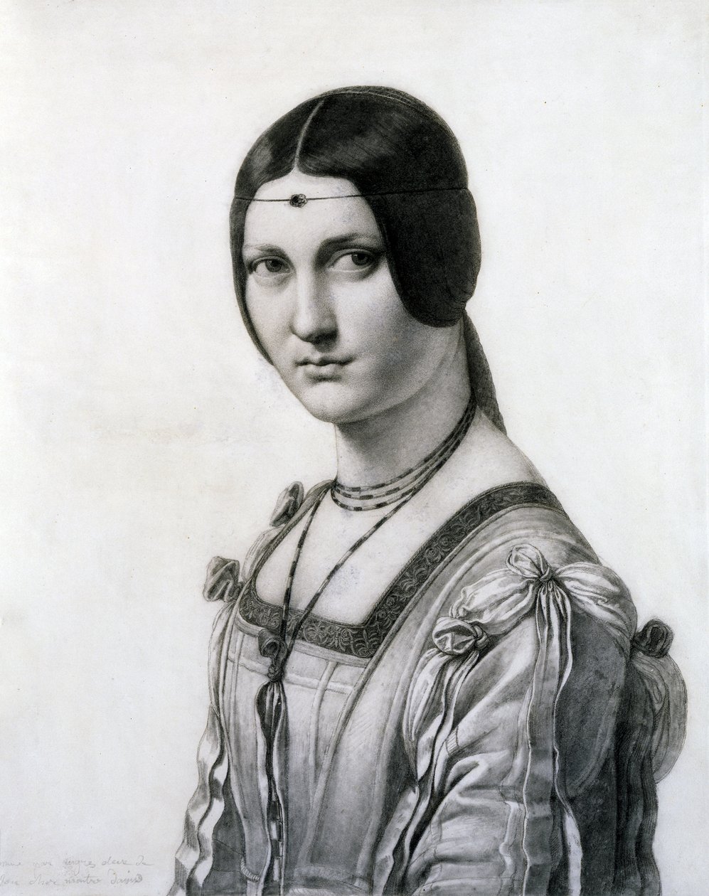 La Belle Ferronniere door Jean Auguste Dominique Ingres