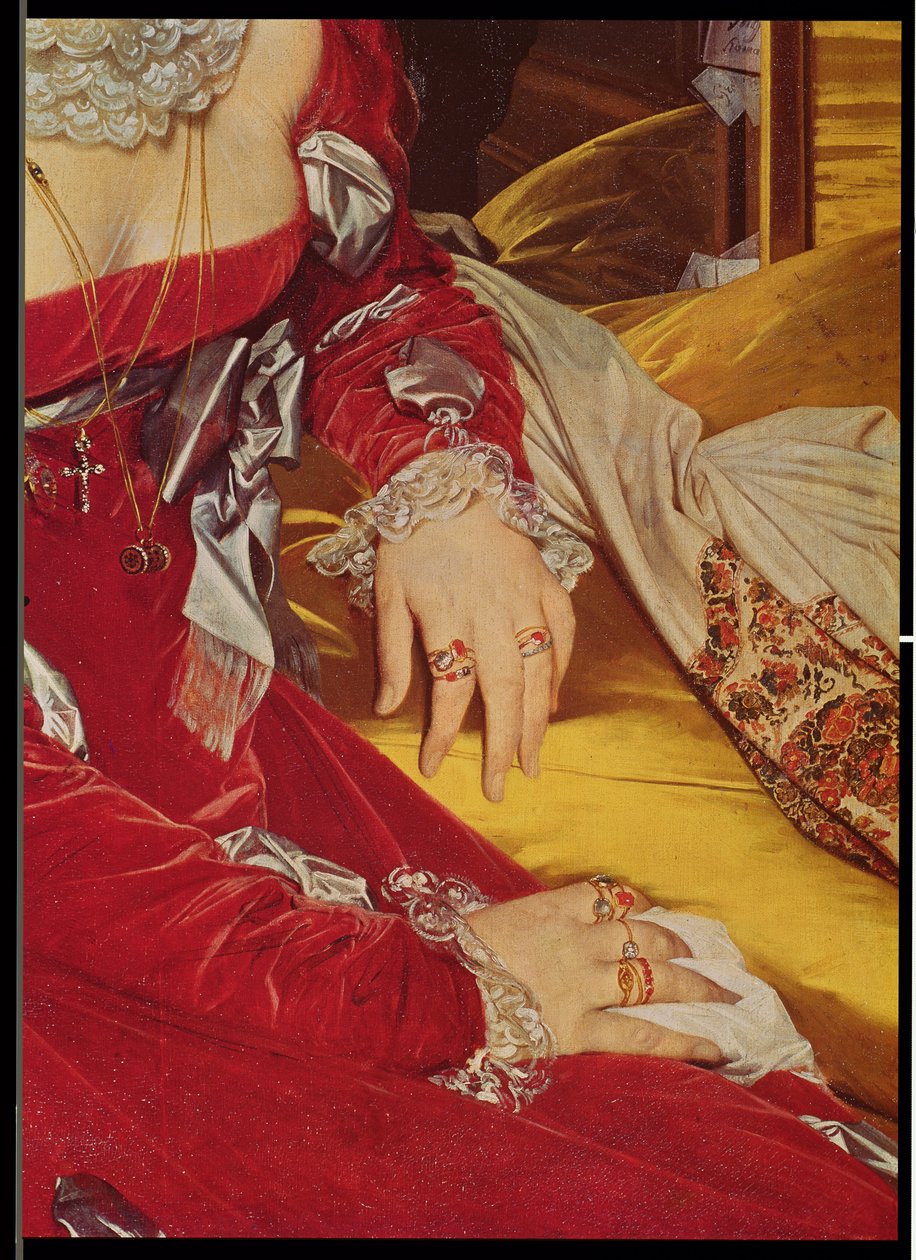 Madame de Senonnes, (detail) 1814-16 door Jean Auguste Dominique Ingres