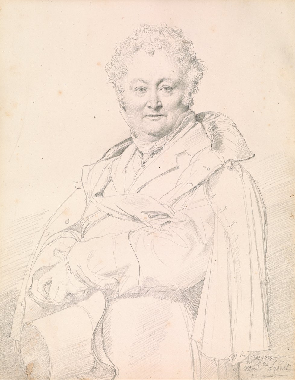 Portret van Guillaume Guillon-Lethiè re door Jean Auguste Dominique Ingres