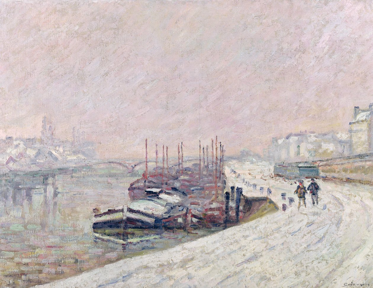 Sneeuw in Rouen door Jean Baptiste Armand Guillaumin