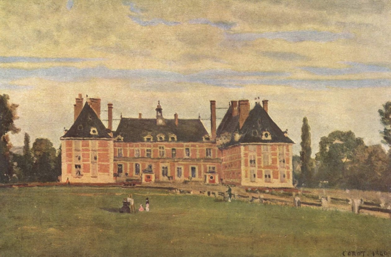 Kasteel van Rosny door Jean Baptiste Camille Corot