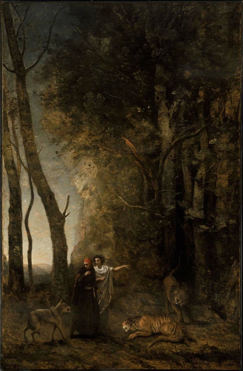 Dante en Vergilius door Jean Baptiste Camille Corot
