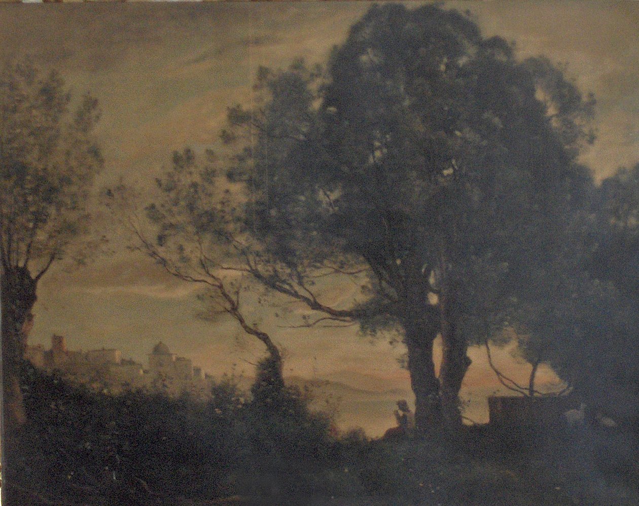 Landschap door Jean Baptiste Camille Corot