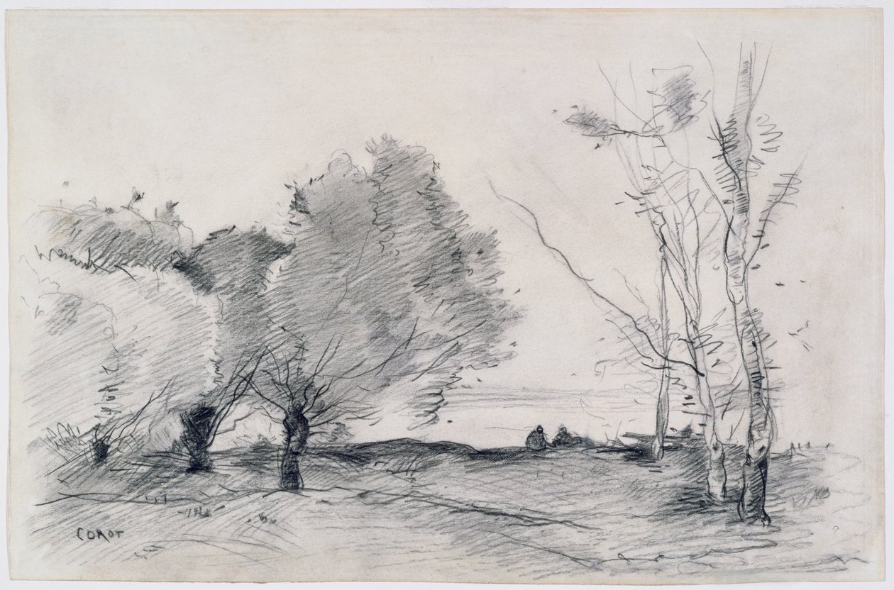 Landschap, 1860-68 door Jean Baptiste Camille Corot