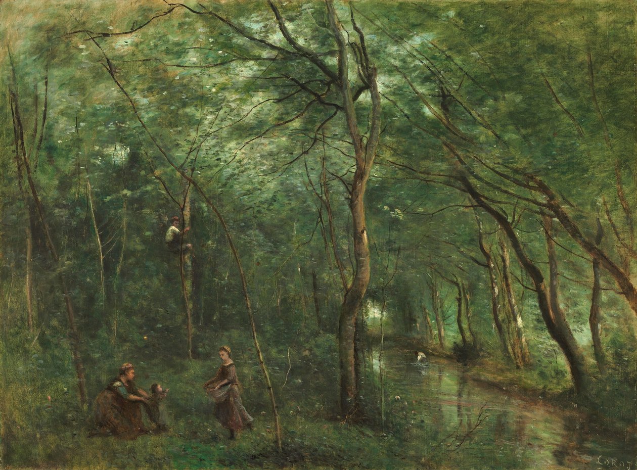Languille verzamelaars door Jean Baptiste Camille Corot