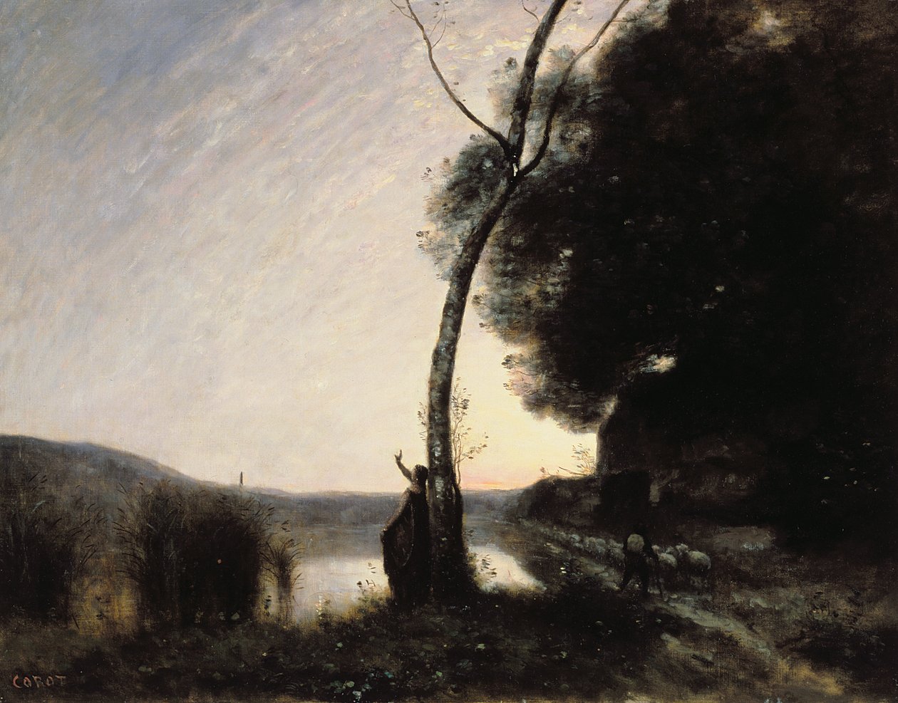 De Avondster, 1864 door Jean Baptiste Camille Corot