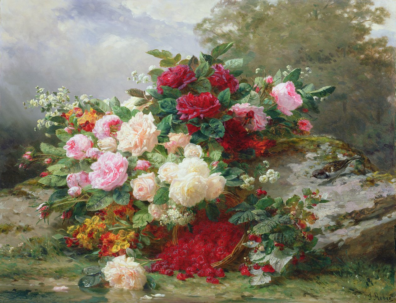 Herfstbloemen door Jean Baptiste Robie