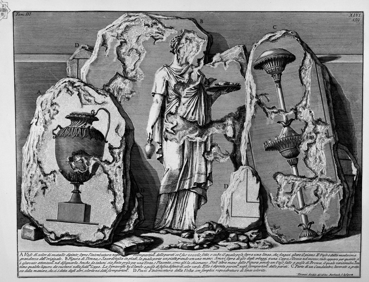 Piramide van Caius Cestius door Jean Barbault