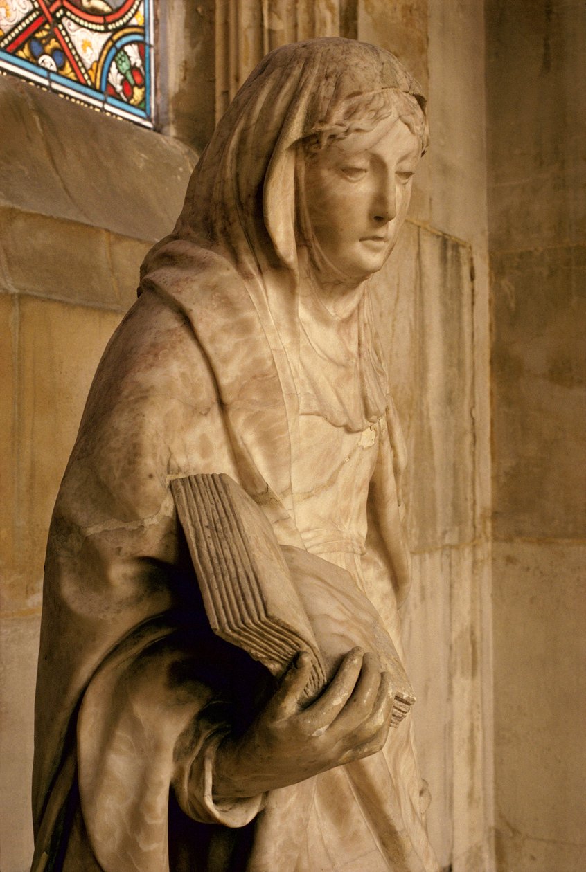 St. Anna en haar dochter de Maagd Maria (detail van St. Anna) door Jean Bullant