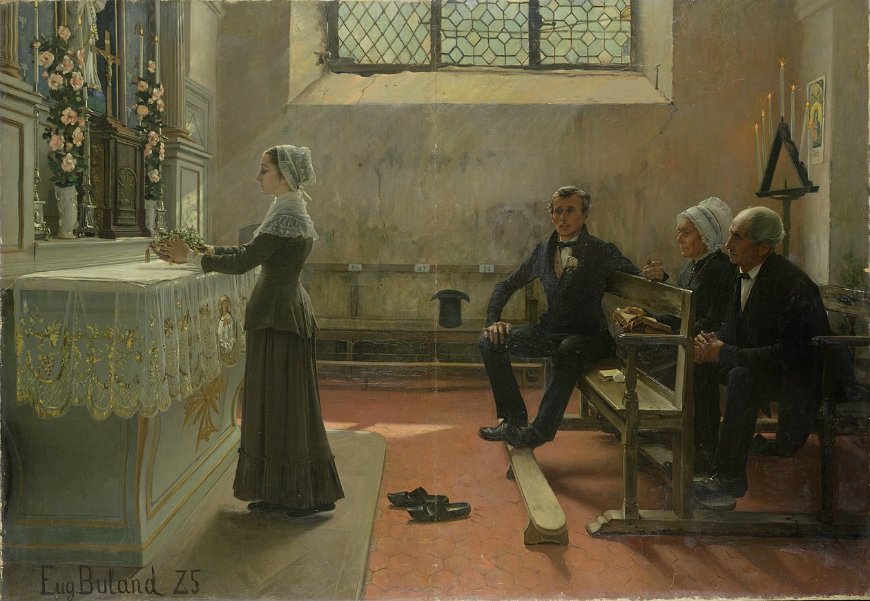 Offer aan de Maagd de Dag na de Bruiloft door Jean Eugene Buland