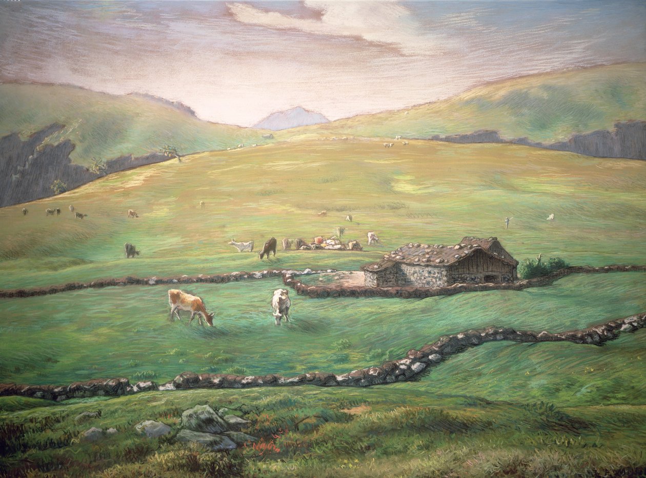 Grazen in de Vogezen door Jean Francois Millet