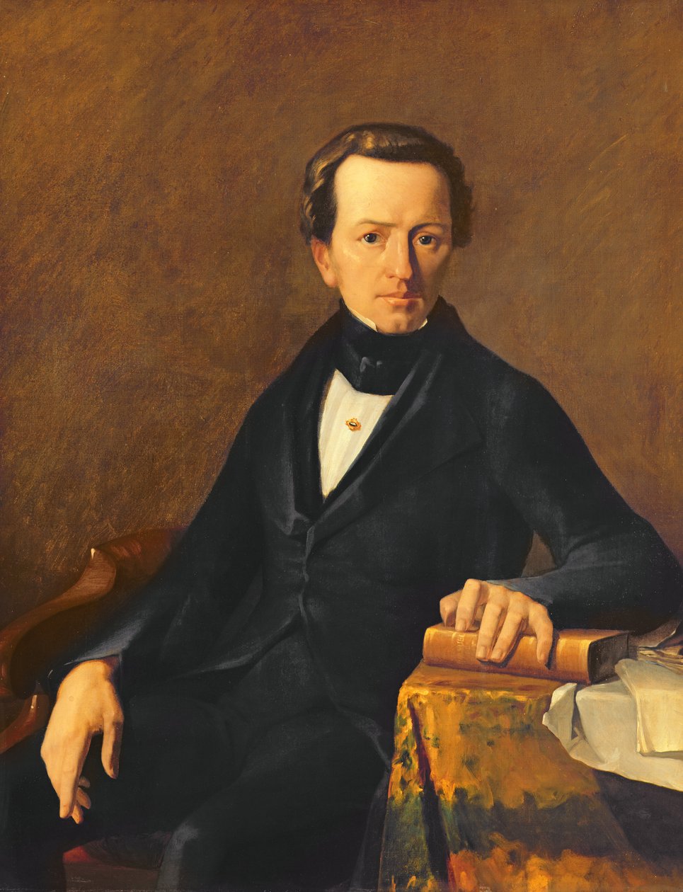 Portret van Meester Valmont, notaris van Cherbourg door Jean Francois Millet