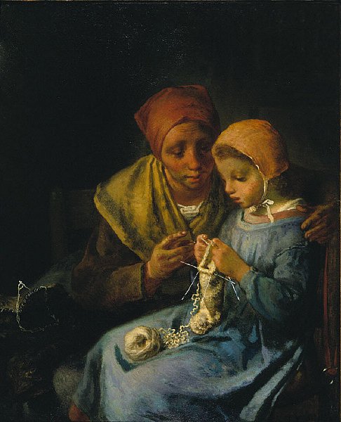 De breiles door Jean Francois Millet