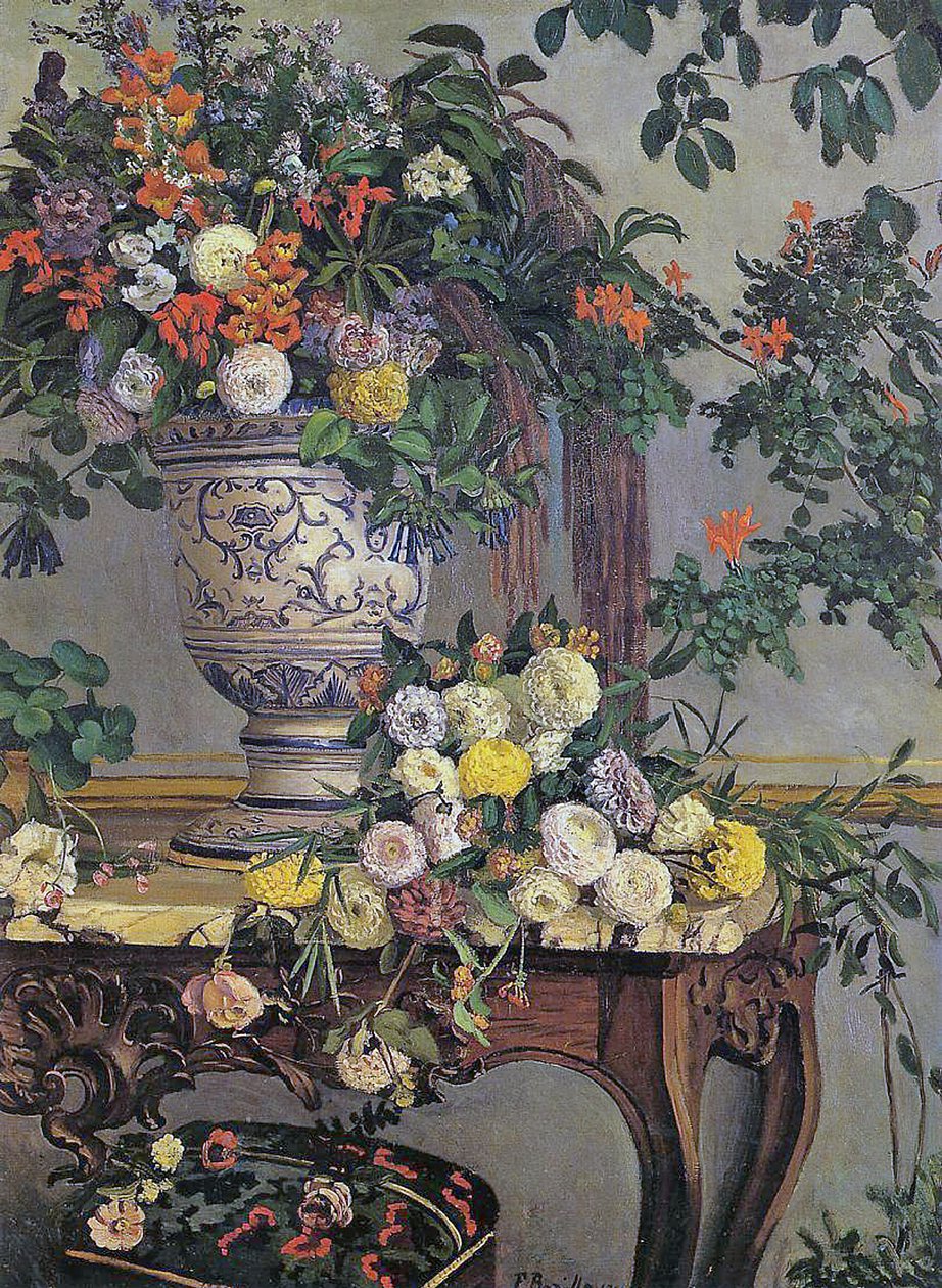 Bloemen, 1868 door Jean Frederic Bazille