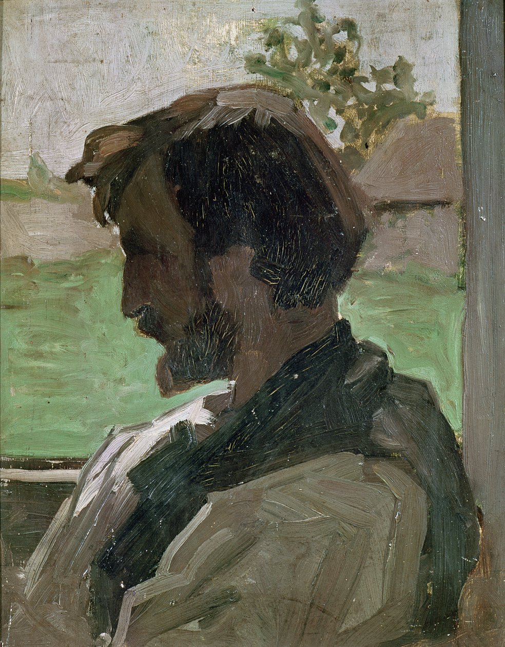 Zelfportret in Saint-Saveur, 1868 door Jean Frederic Bazille