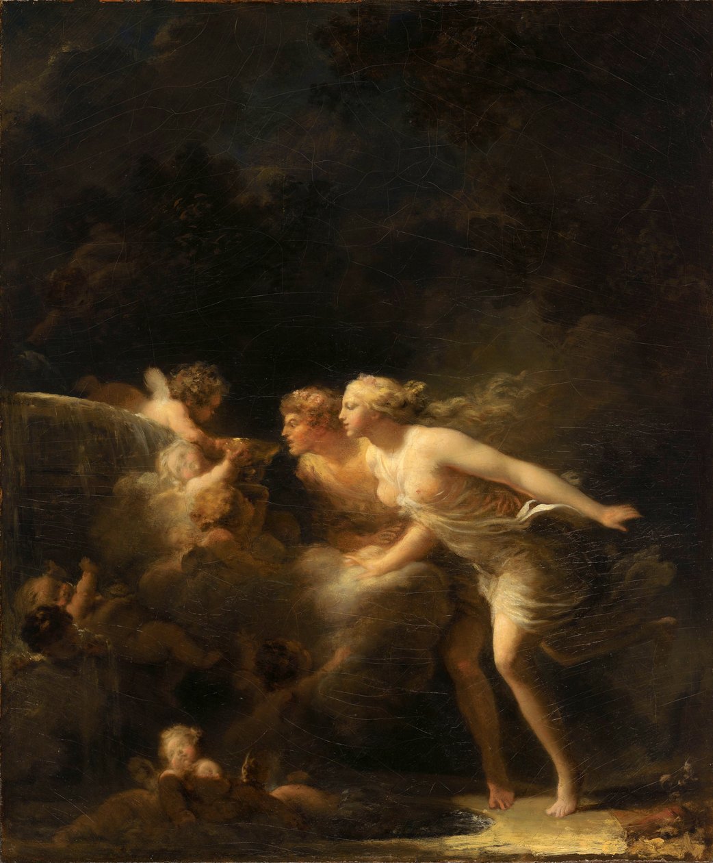 De fontein van de liefde door Jean Honore Fragonard