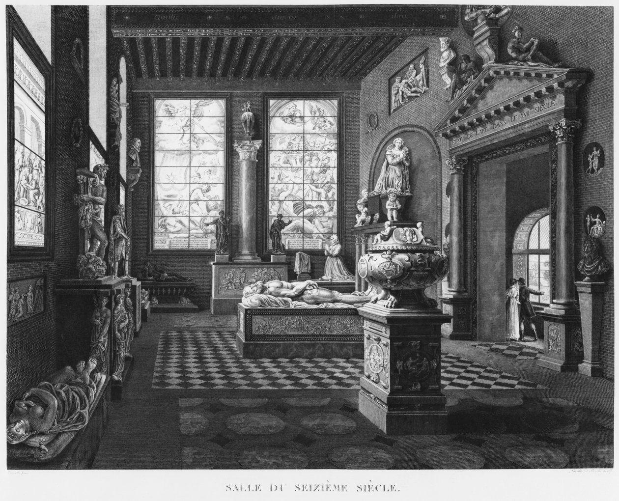 De 16e-eeuwse kamer, Musee des Monuments Francais, Parijs, illustratie uit 
